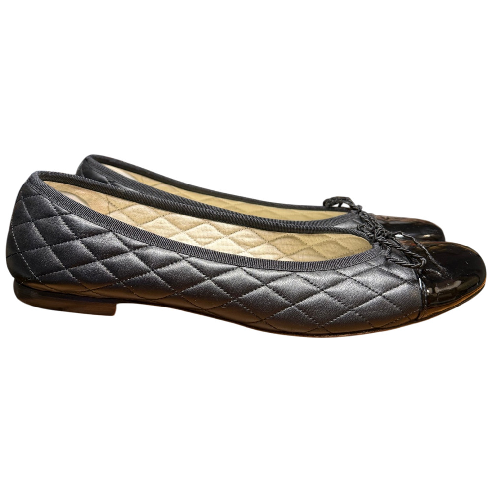 FRENCH SOLE FS/NY Passport Women's 9.5 Black Ballet Flats Leather Sole Comfort - Picture 4 of 12